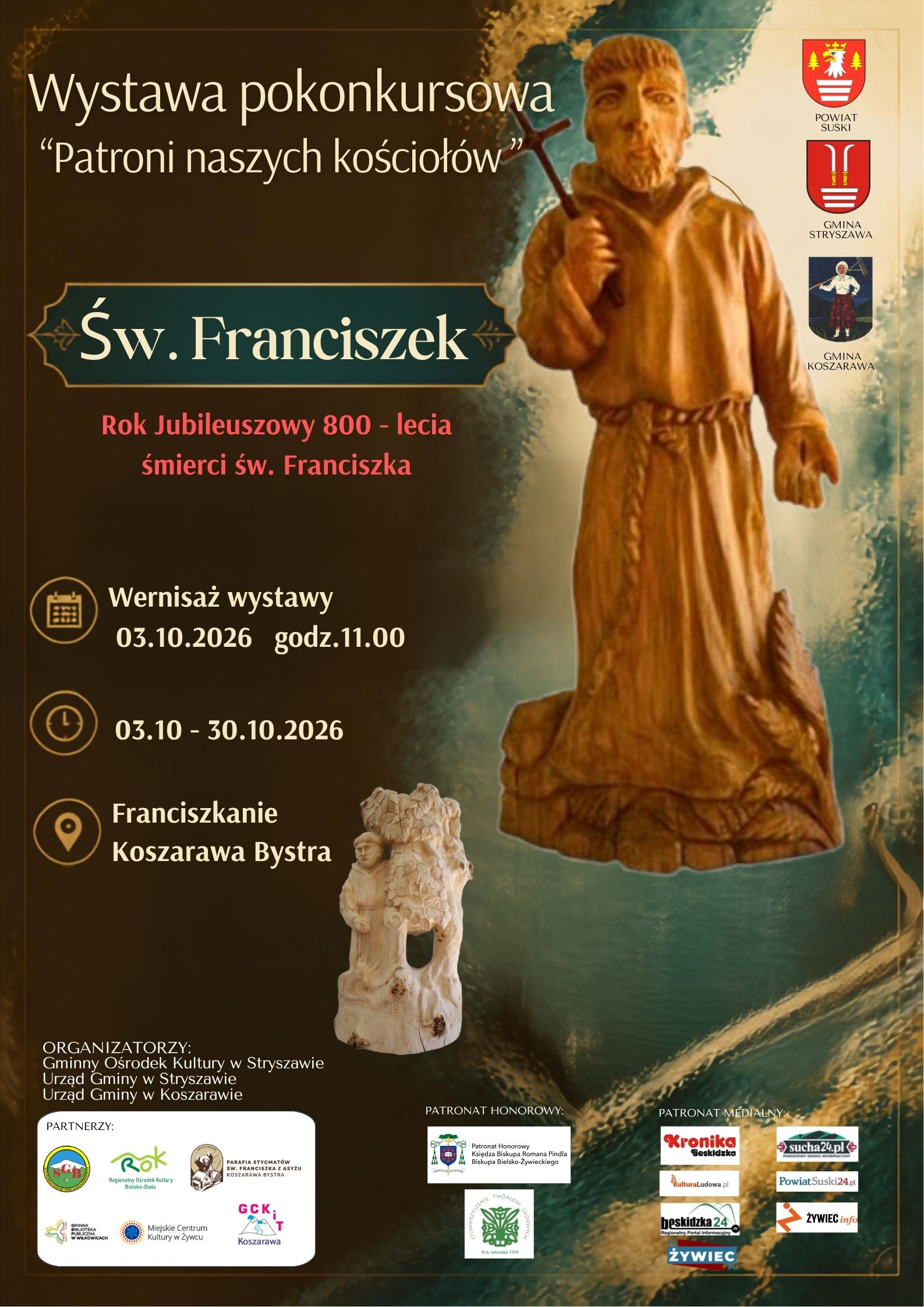 Obraz przedstawiający Wernisaż wystawy Św. Franciszek w sztuce Ludowej