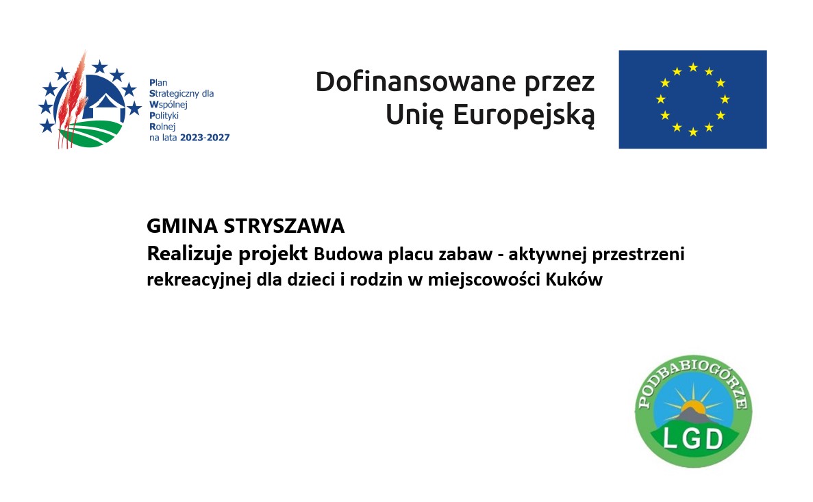 Obraz przedstawiający Budowa placu zabaw - aktywnej przestrzeni rekreacyjnej dla dzieci i rodzin w miejscowości Kuków