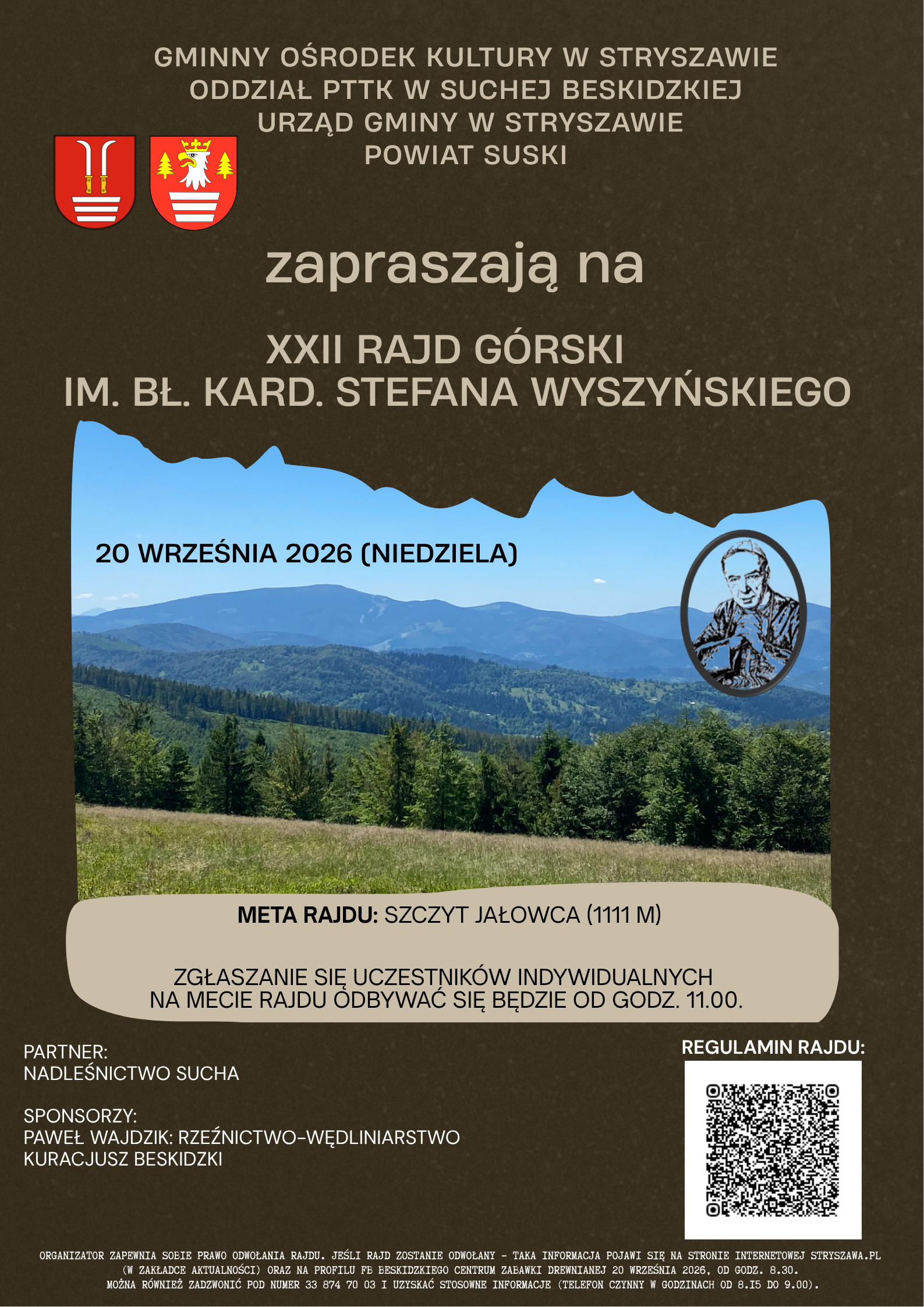 Obraz przedstawiający XXII Rajd Górski im. bł. Kard. Stefana Wyszyńskiego