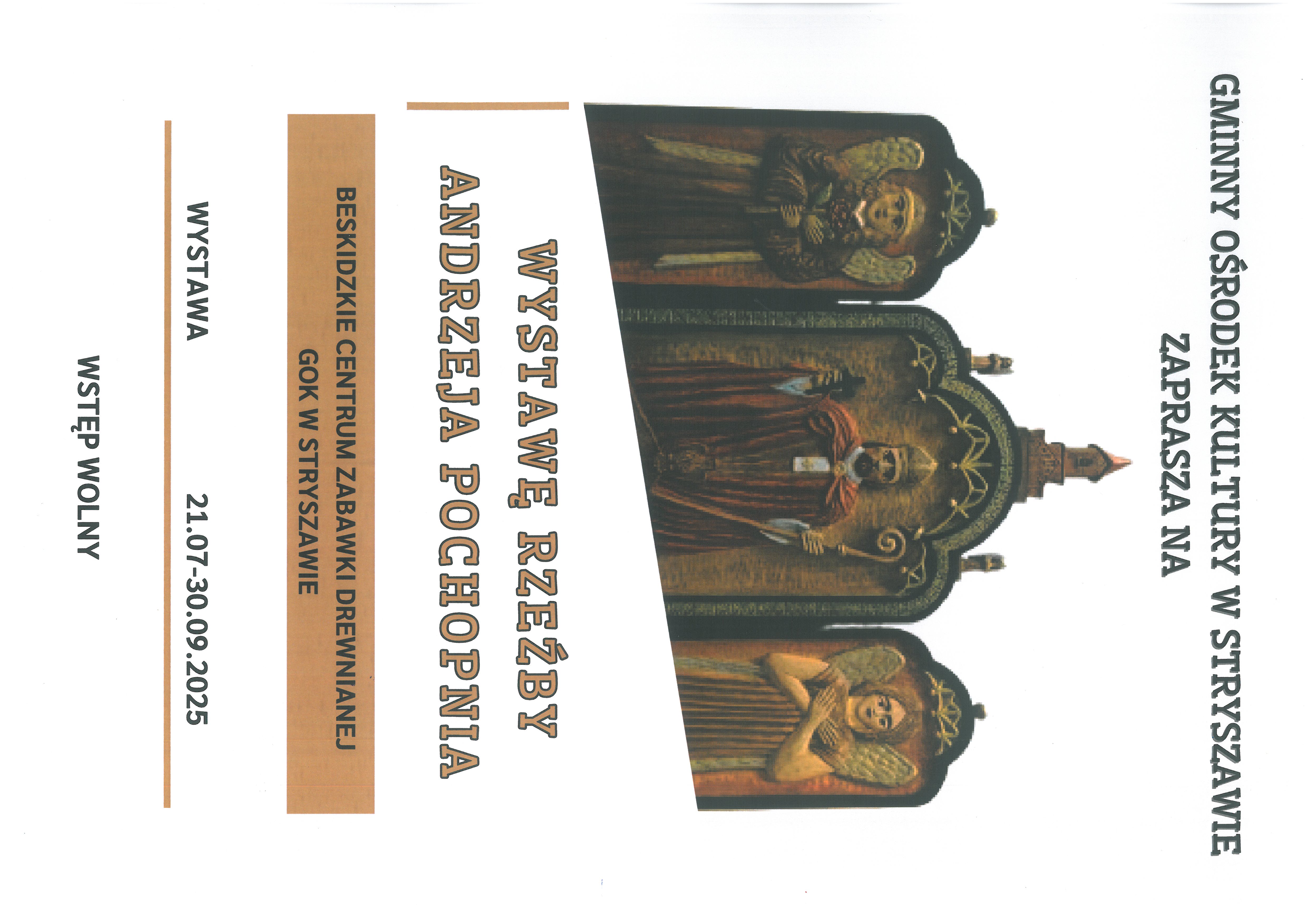 Obraz przedstawiający Wystawa rzeźby Andrzeja Pochopnia
