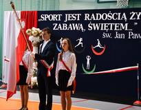 Obraz przedstawiający Uroczyste otwarcie sali gimnastycznej w Kukowie